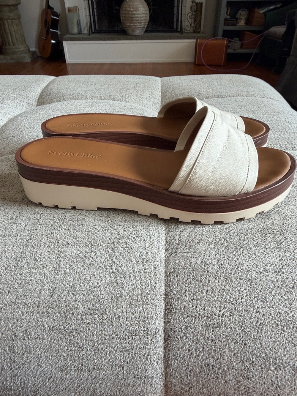 SEE BY CHLOÉ Robin Platform Slide Sandals Size 38 - Picture 6 of 15